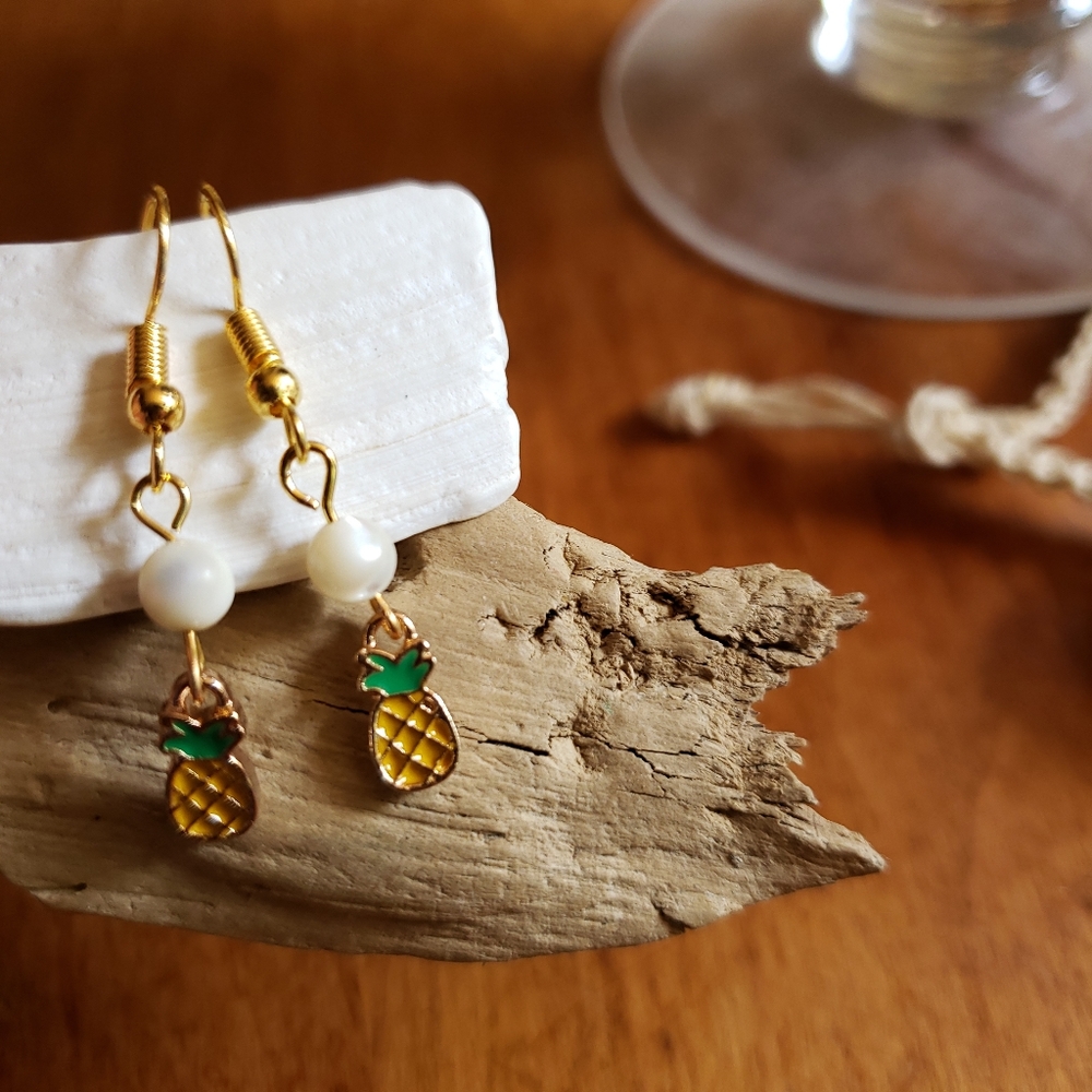 Handmade Cute Japanese Mini Pineapple Earrings